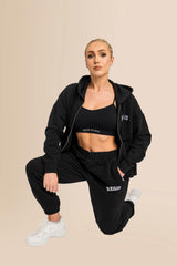 Organic Modern Medium Fit Zip-Through Hoodie - Black