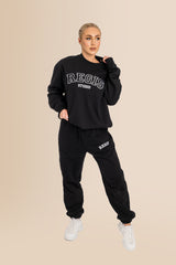 Women's Organic Combed Ringspon Cotton Sweatshirt - Black