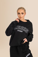 Women's Organic Combed Ringspon Cotton Sweatshirt - Black