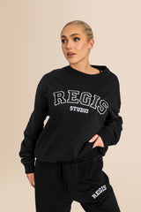 Women's Organic Combed Ringspon Cotton Sweatshirt - Black