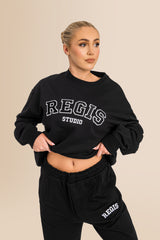 Women's Organic Combed Ringspon Cotton Sweatshirt - Black