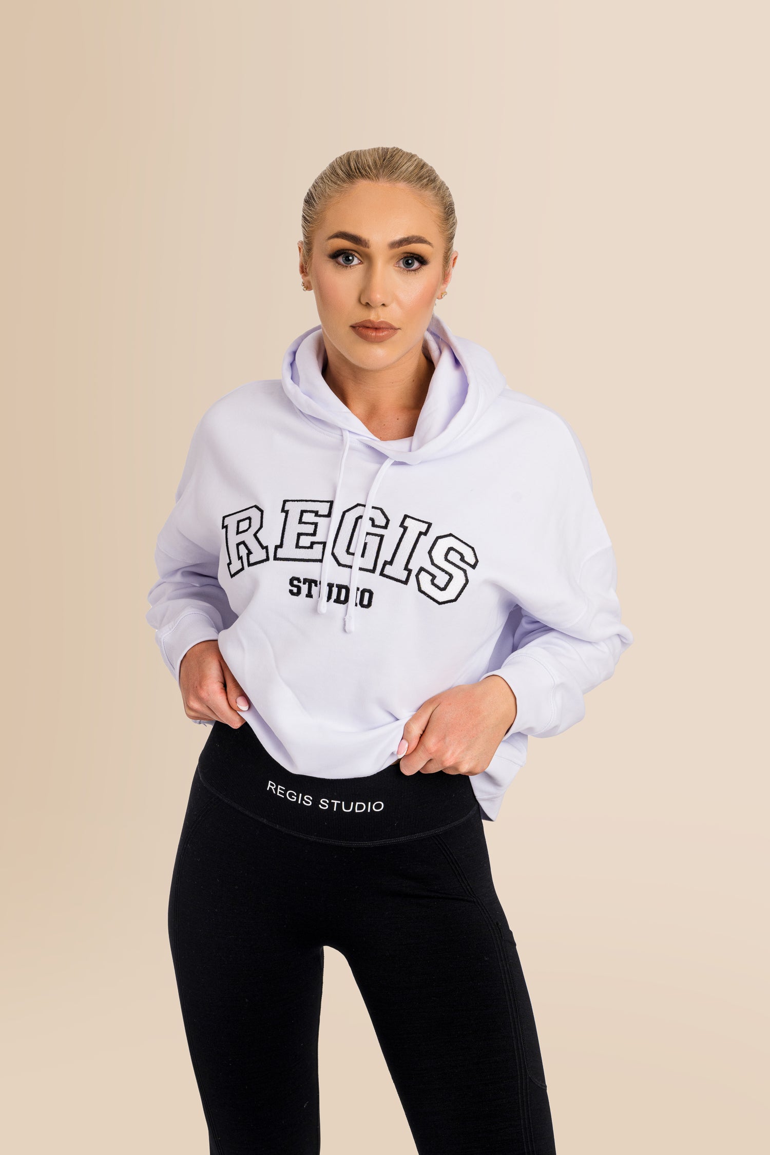 Premium Women's Organic Brushed Cotton Hoodie - White