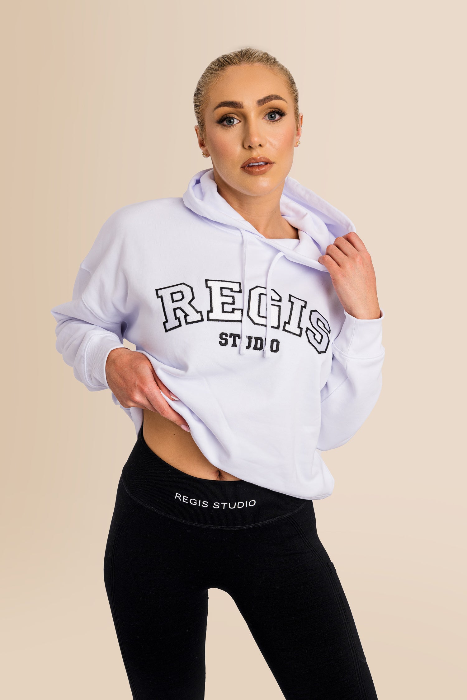 Premium Women's Organic Brushed Cotton Hoodie - White