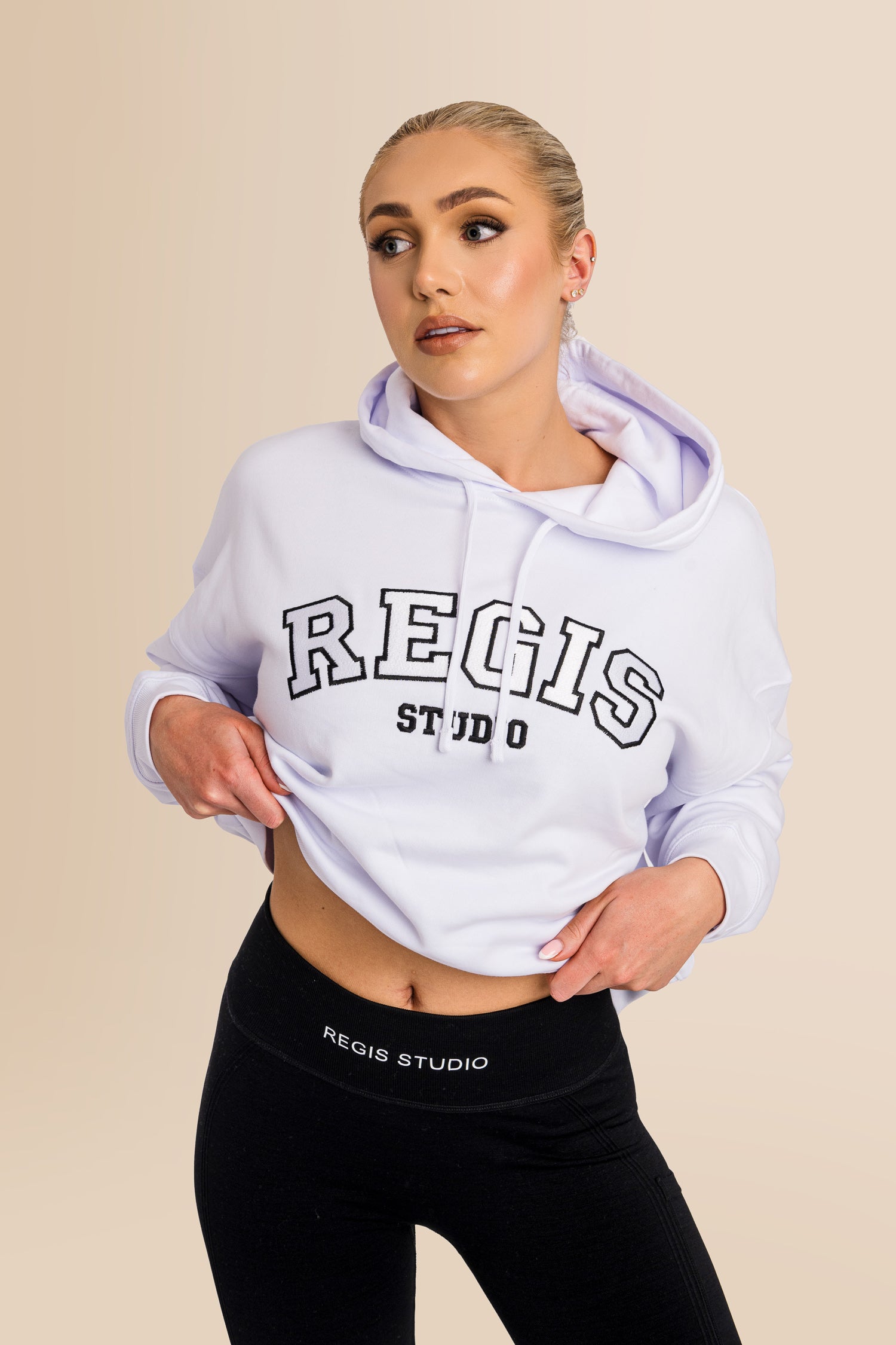 Premium Women's Organic Brushed Cotton Hoodie - White