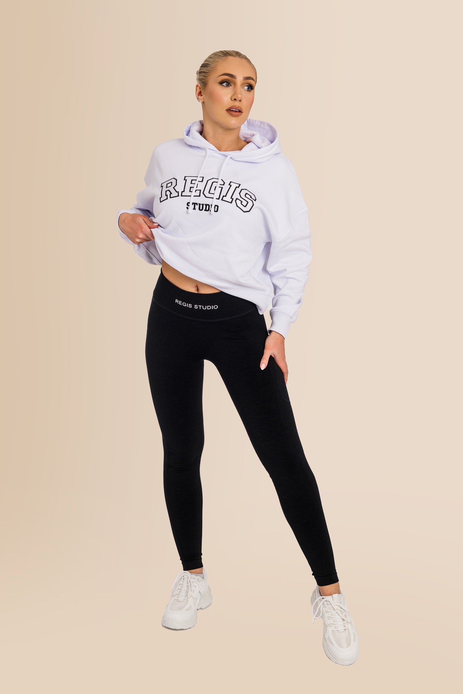 Premium Women's Organic Brushed Cotton Hoodie - White