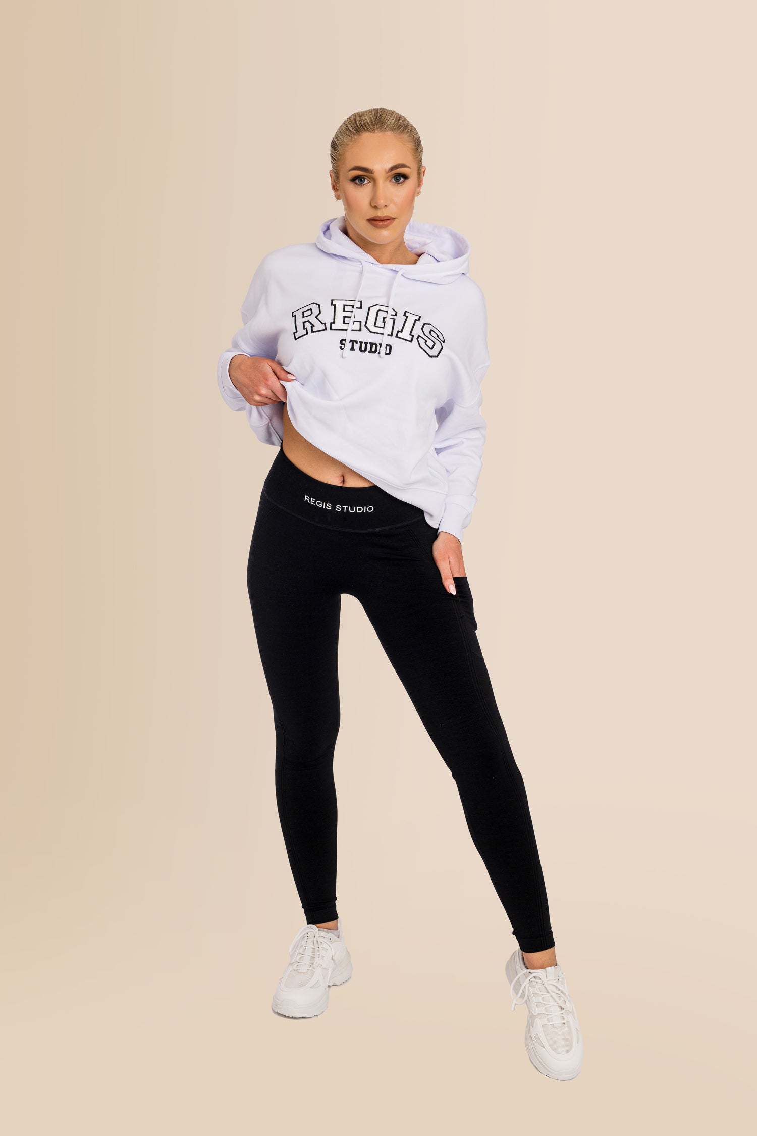 Premium Women's Organic Brushed Cotton Hoodie - White