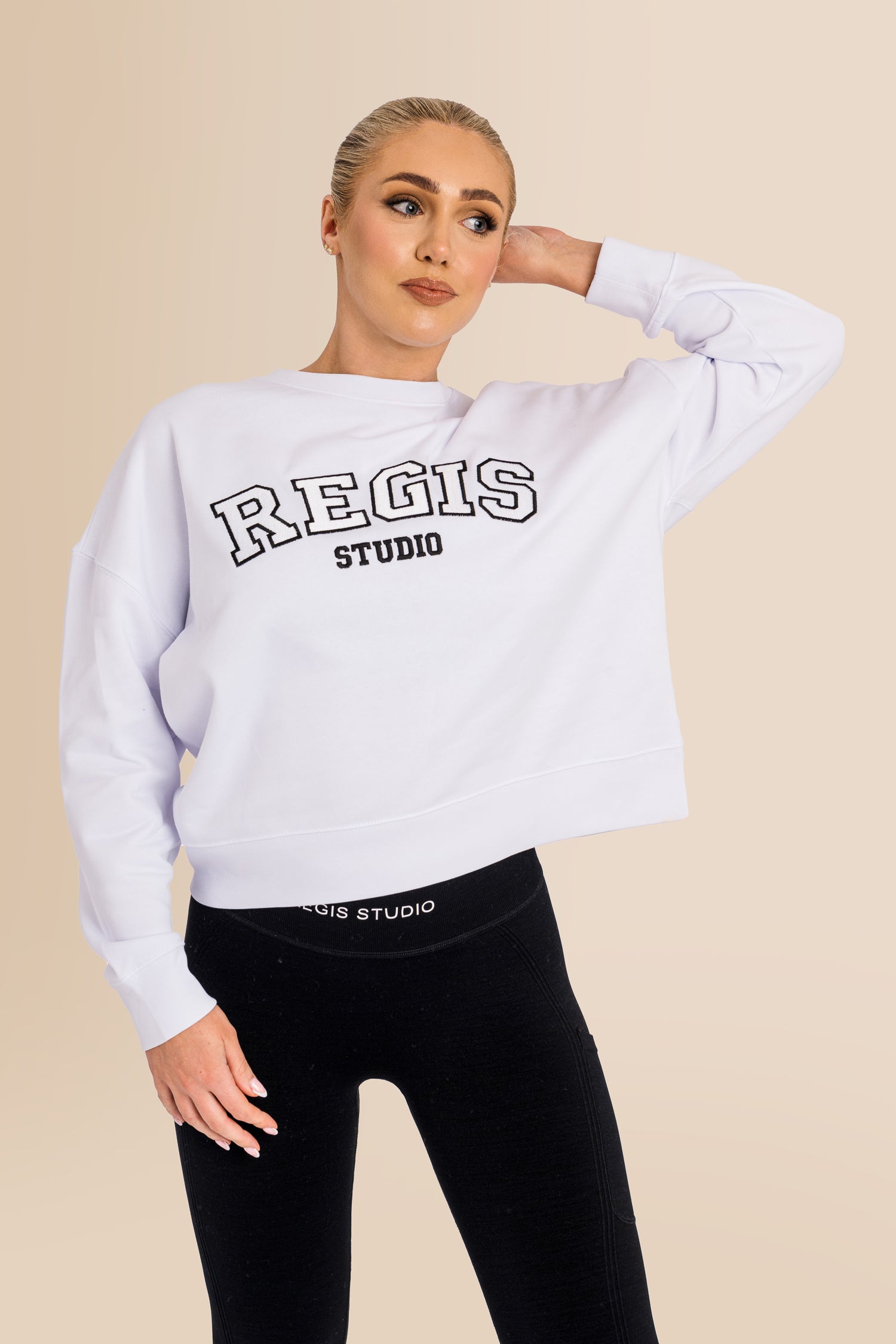 Women's Organic Combed Ringspon Cotton Sweatshirt - White