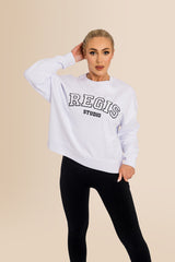 Women's Organic Combed Ringspon Cotton Sweatshirt - White