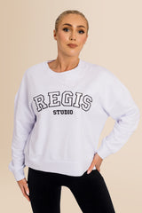 Women's Organic Combed Ringspon Cotton Sweatshirt - White