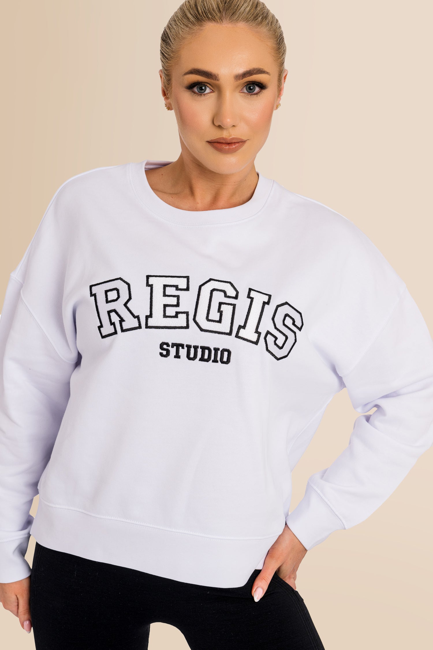 Women's Organic Combed Ringspon Cotton Sweatshirt - White