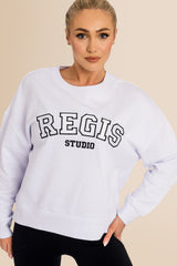 Women's Organic Combed Ringspon Cotton Sweatshirt - White
