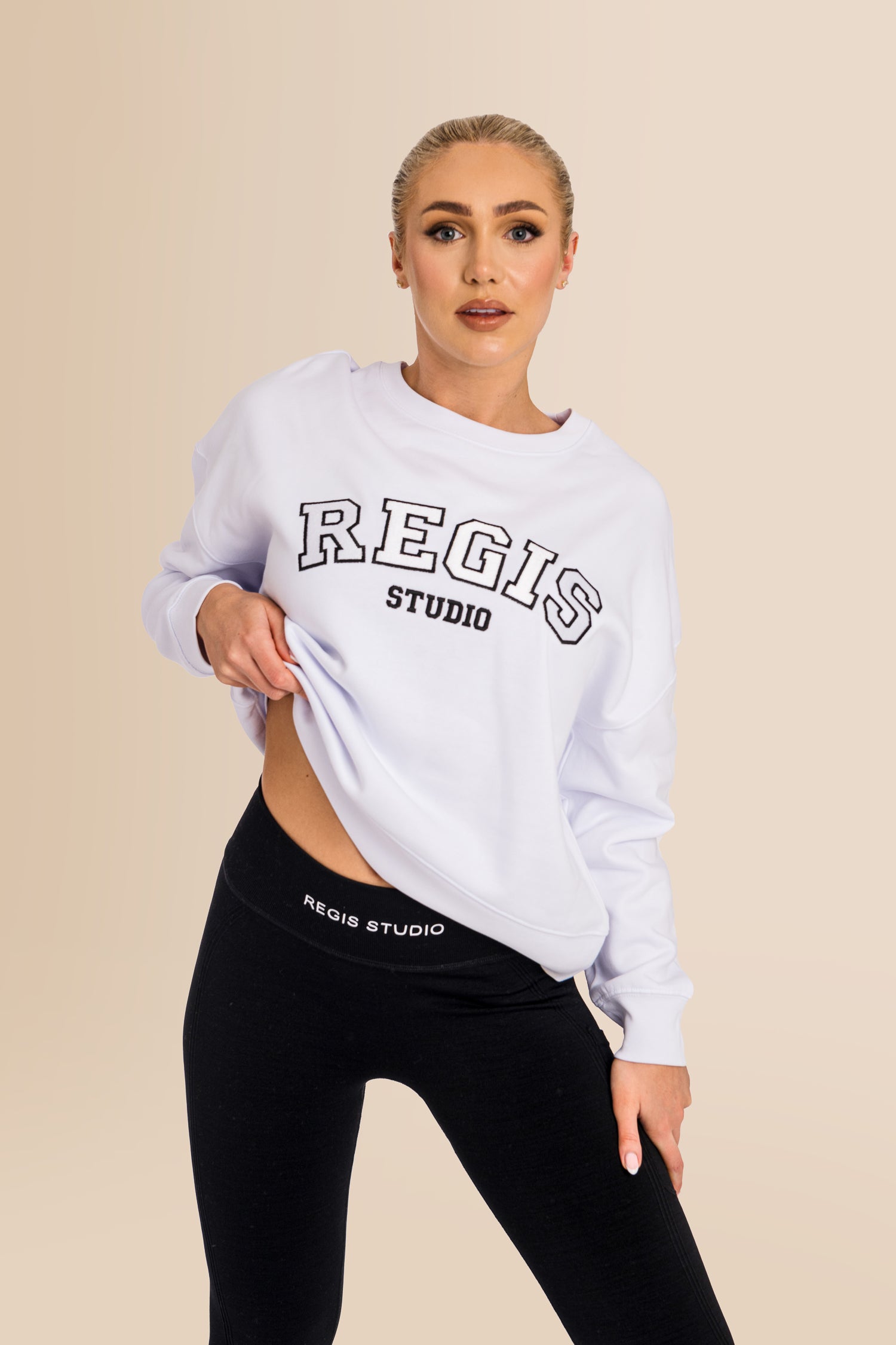 Women's Organic Combed Ringspon Cotton Sweatshirt - White