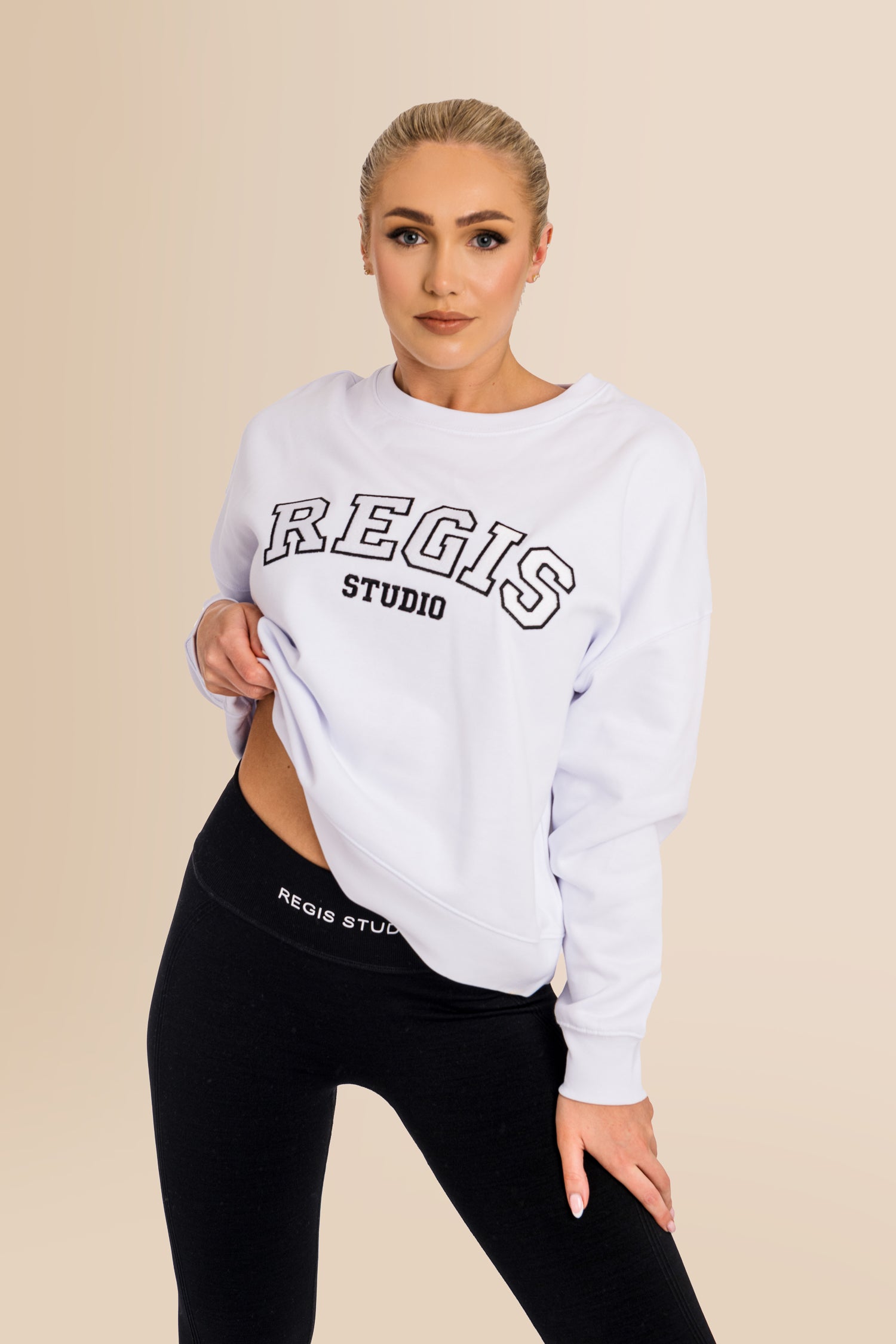 Women's Organic Combed Ringspon Cotton Sweatshirt - White