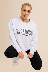 Women's Organic Combed Ringspon Cotton Sweatshirt - White