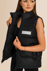 Padded Recycled Puffer Gilet - Black