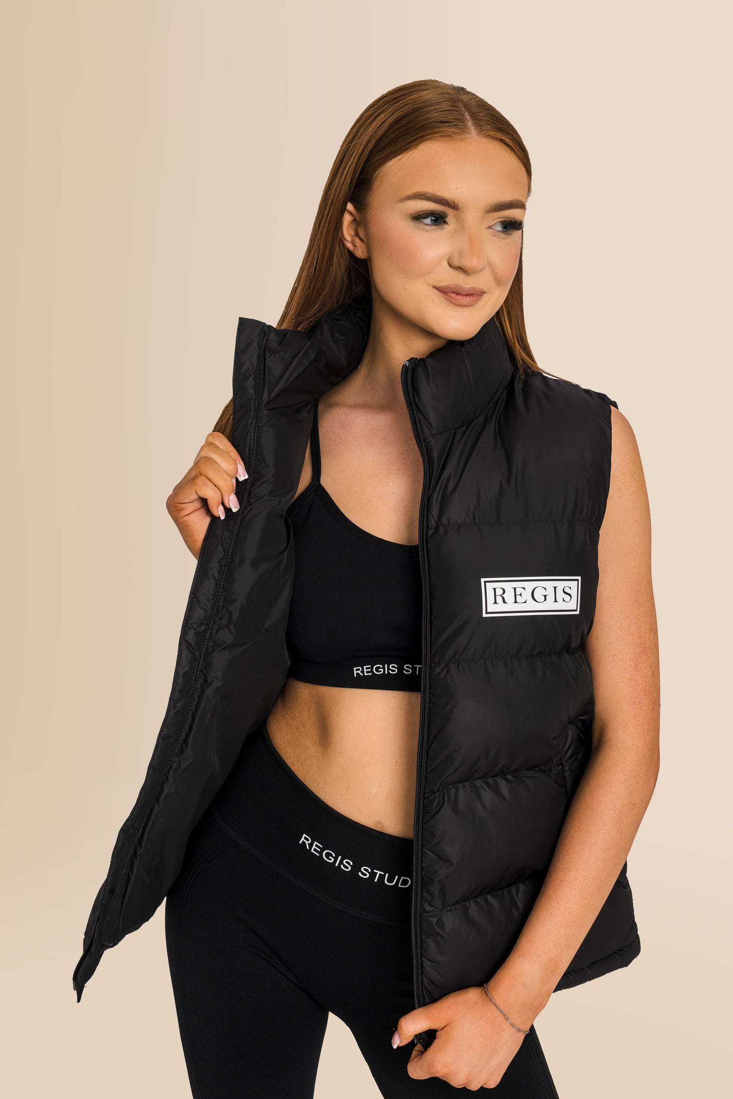 Padded Recycled Puffer Gilet - Black