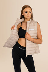 Recycled Sleeveless Body Warmer - Deset Dust
