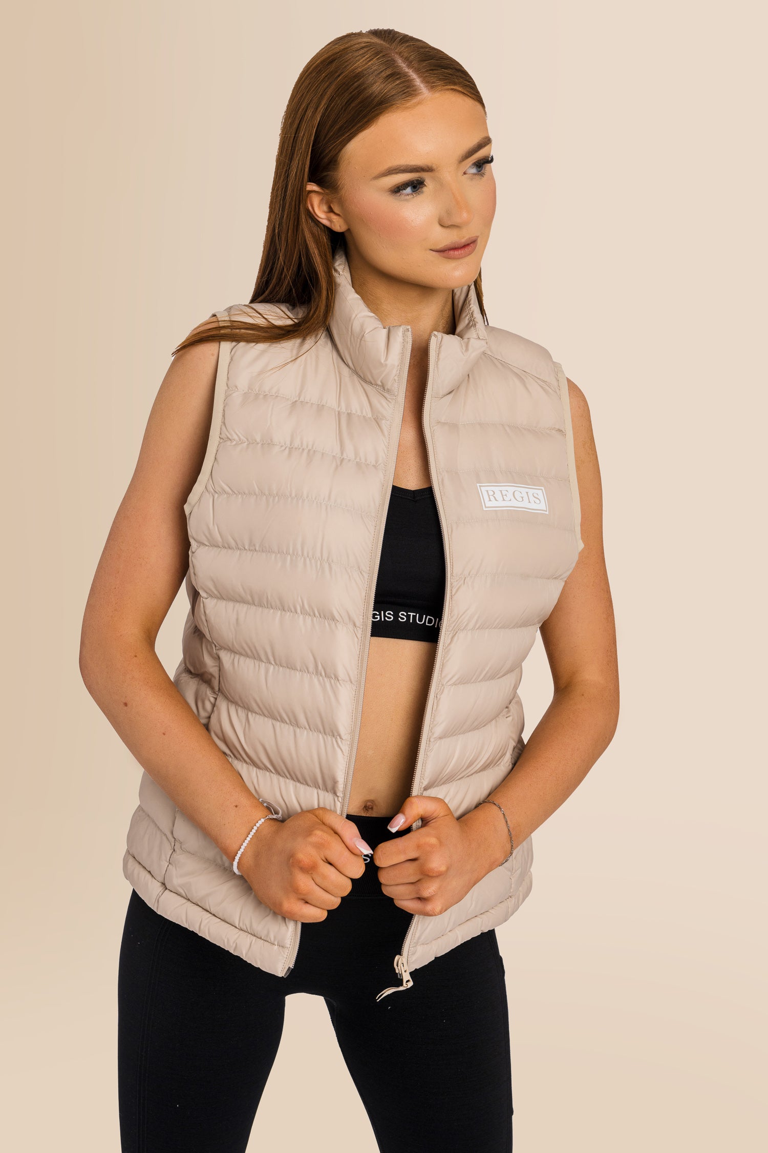 Recycled Sleeveless Body Warmer - Deset Dust