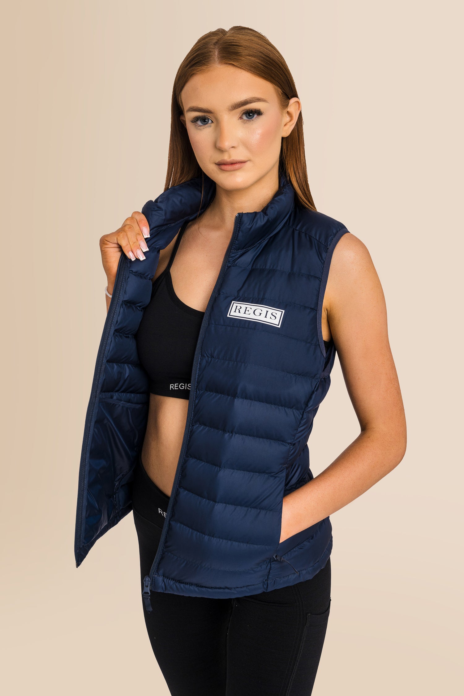 Recycled Sleeveless Body Warmer - French Navy