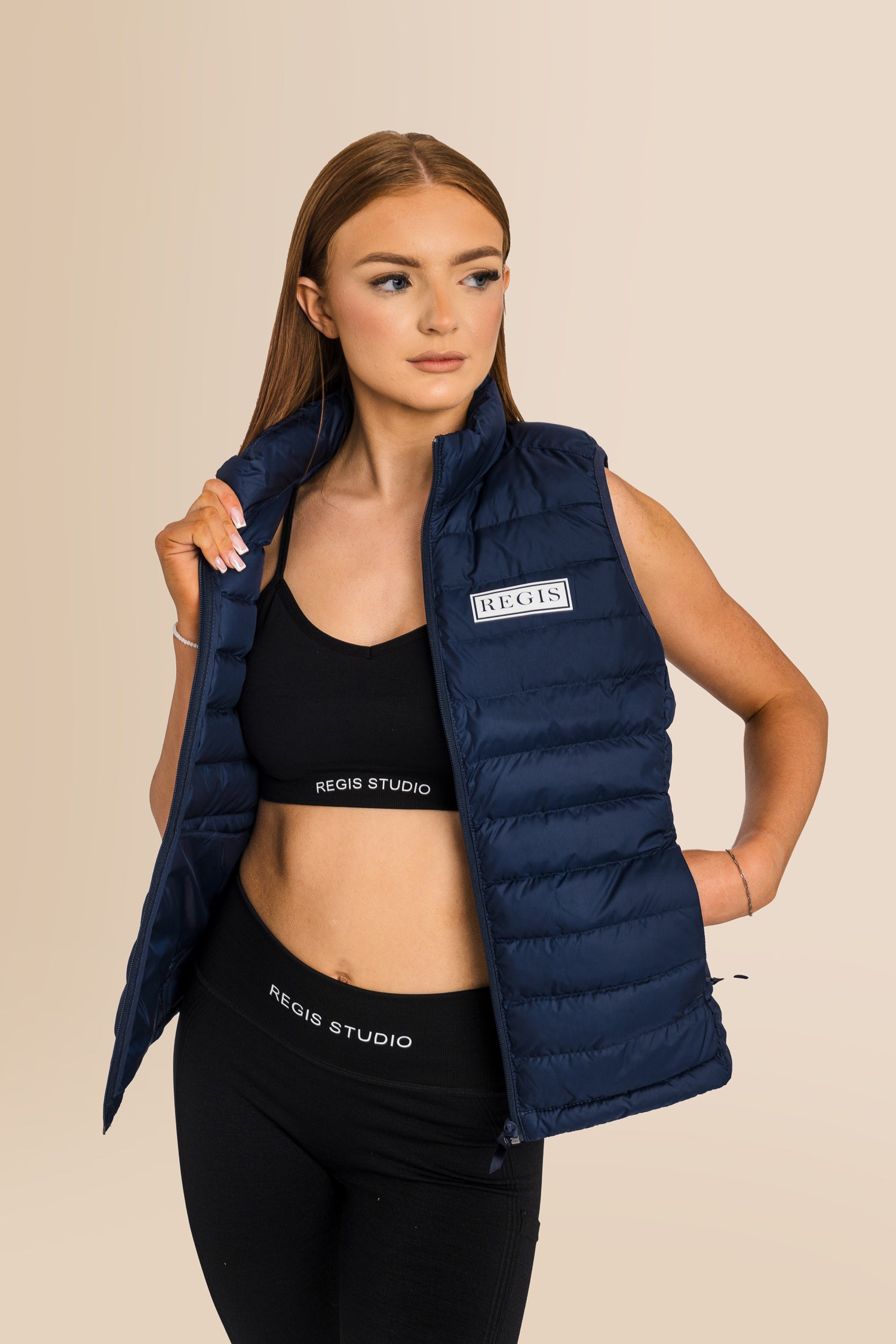 Recycled Sleeveless Body Warmer - French Navy