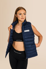 Recycled Sleeveless Body Warmer - French Navy