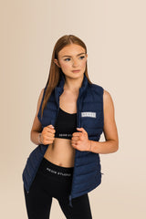 Recycled Sleeveless Body Warmer - French Navy