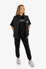 Padded Recycled Puffer Gilet - Black
