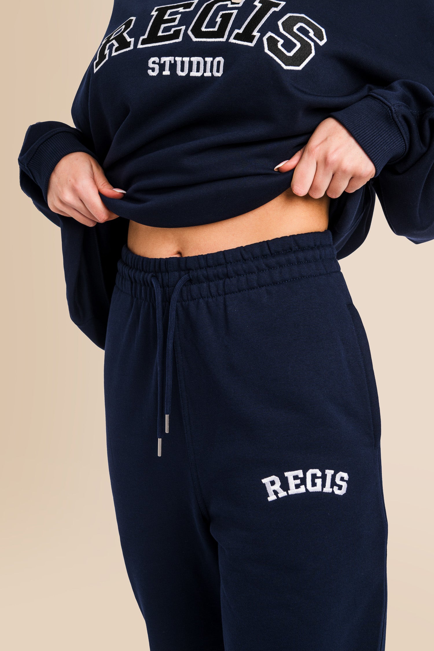 Organic French Terry Jogger Pants - French Navy