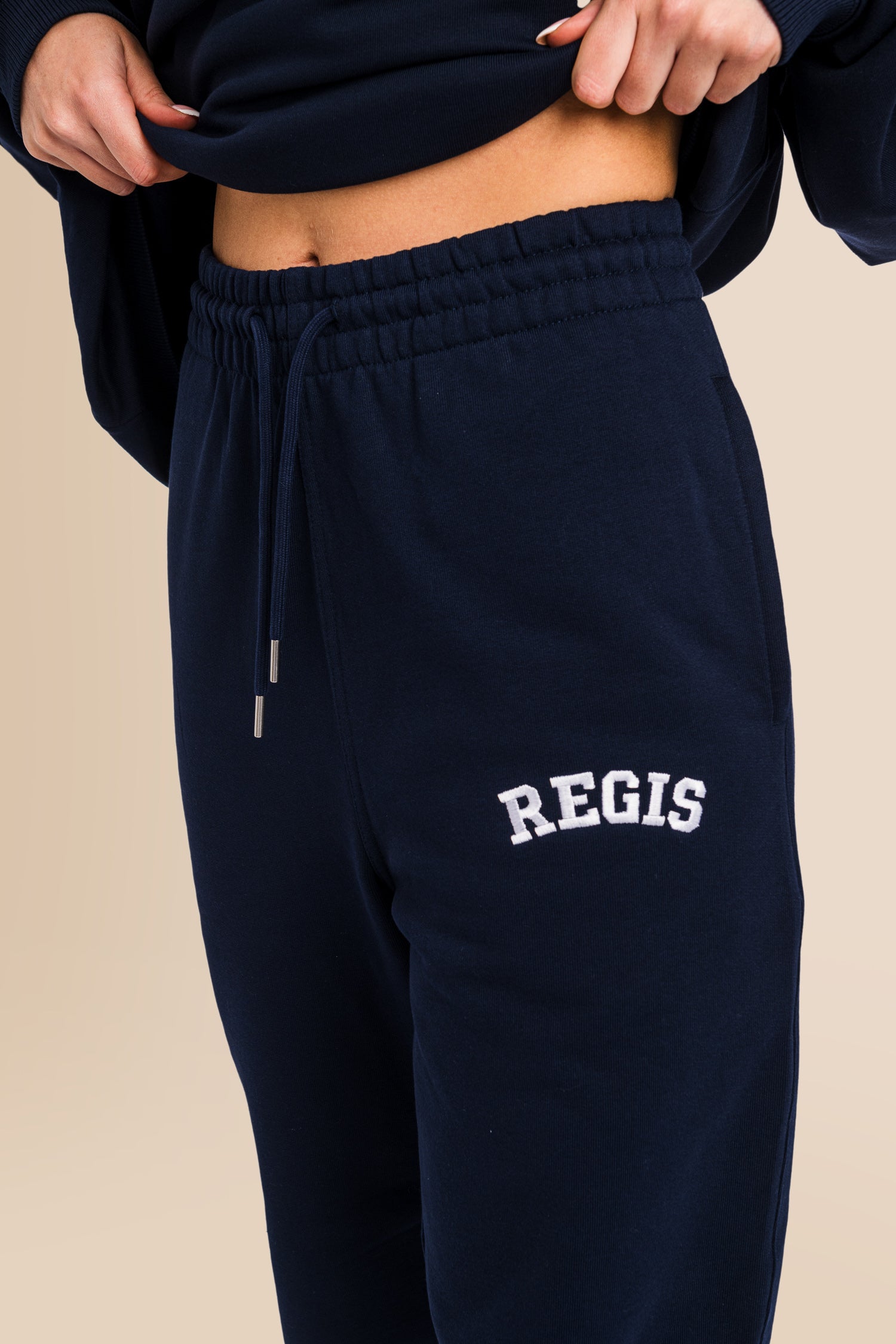 Organic French Terry Jogger Pants - French Navy