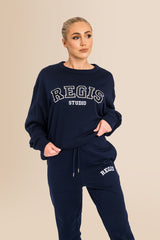 Organic French Terry Jogger Pants - French Navy