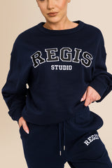 Women's Organic Combed Ringspon Cotton Sweatshirt - French Navy