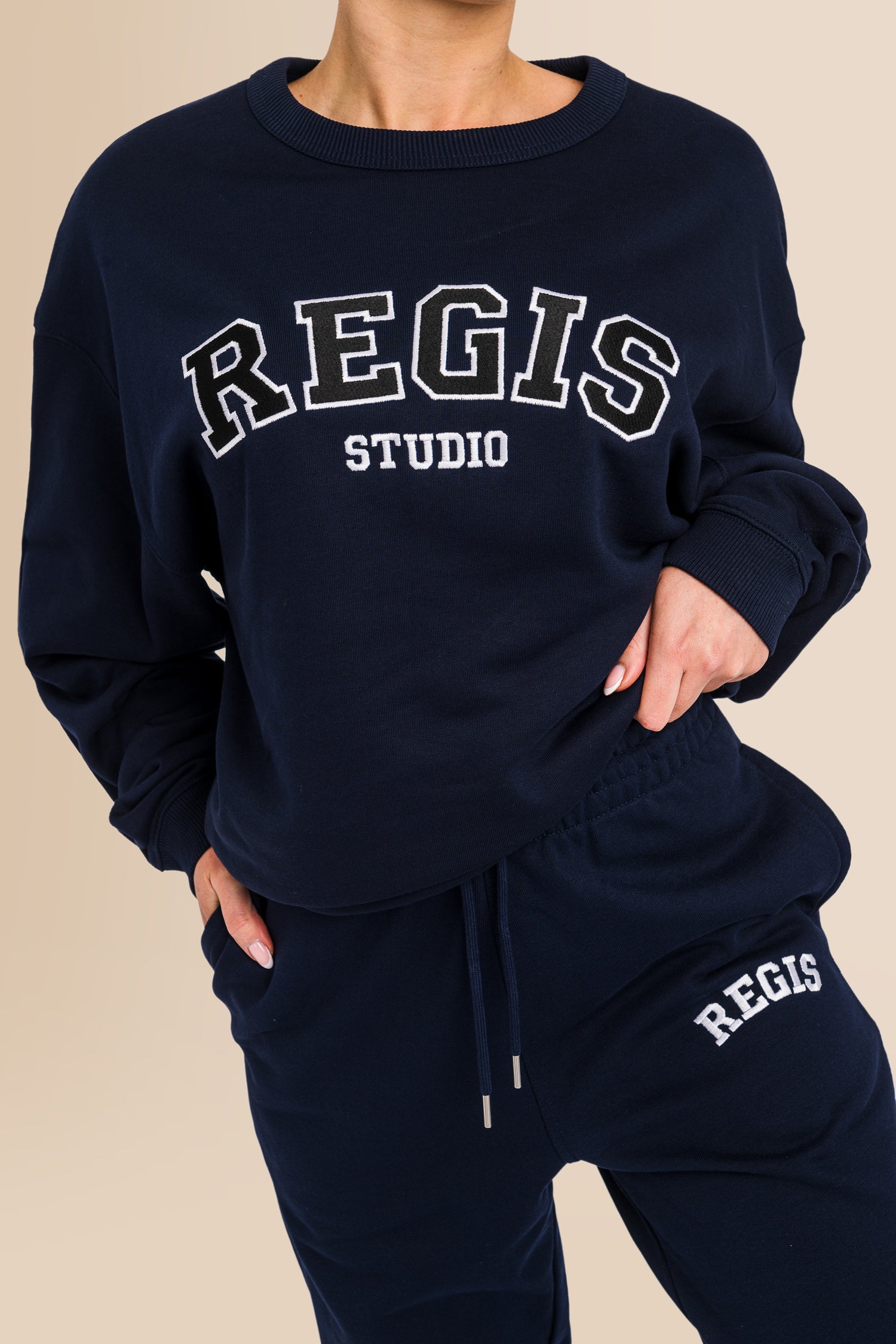 Organic French Terry Jogger Pants - French Navy