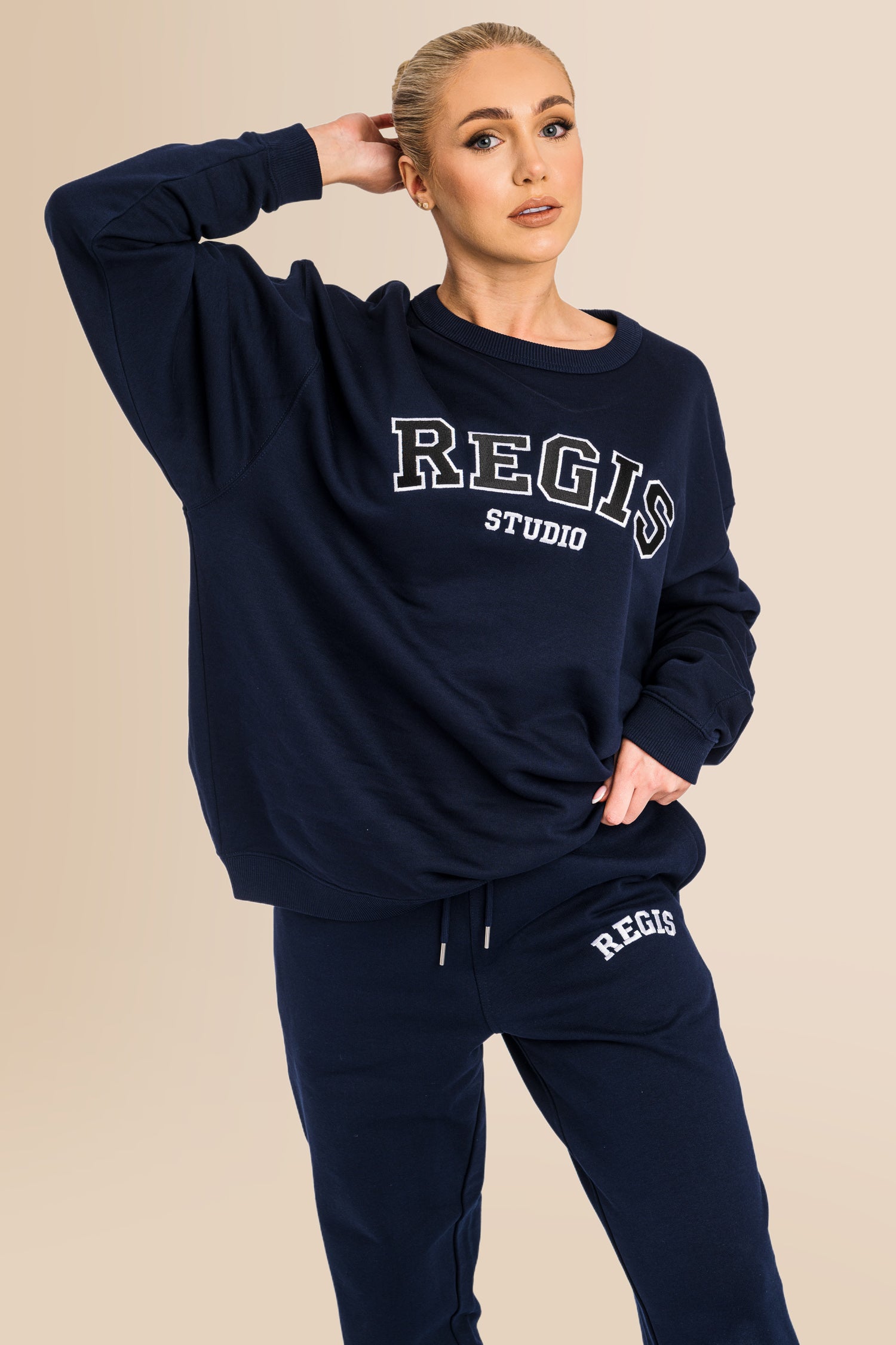 Organic French Terry Jogger Pants - French Navy