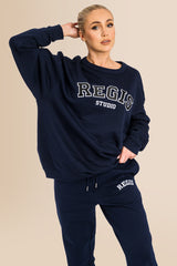Women's Organic Combed Ringspon Cotton Sweatshirt - French Navy