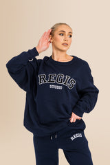 Organic French Terry Jogger Pants - French Navy