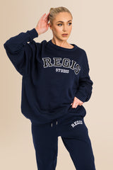 Women's Organic Combed Ringspon Cotton Sweatshirt - French Navy