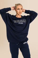 Women's Organic Combed Ringspon Cotton Sweatshirt - French Navy
