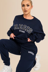 Organic French Terry Jogger Pants - French Navy