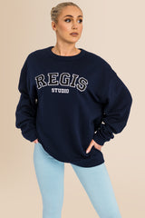 Women's Organic Combed Ringspon Cotton Sweatshirt - French Navy