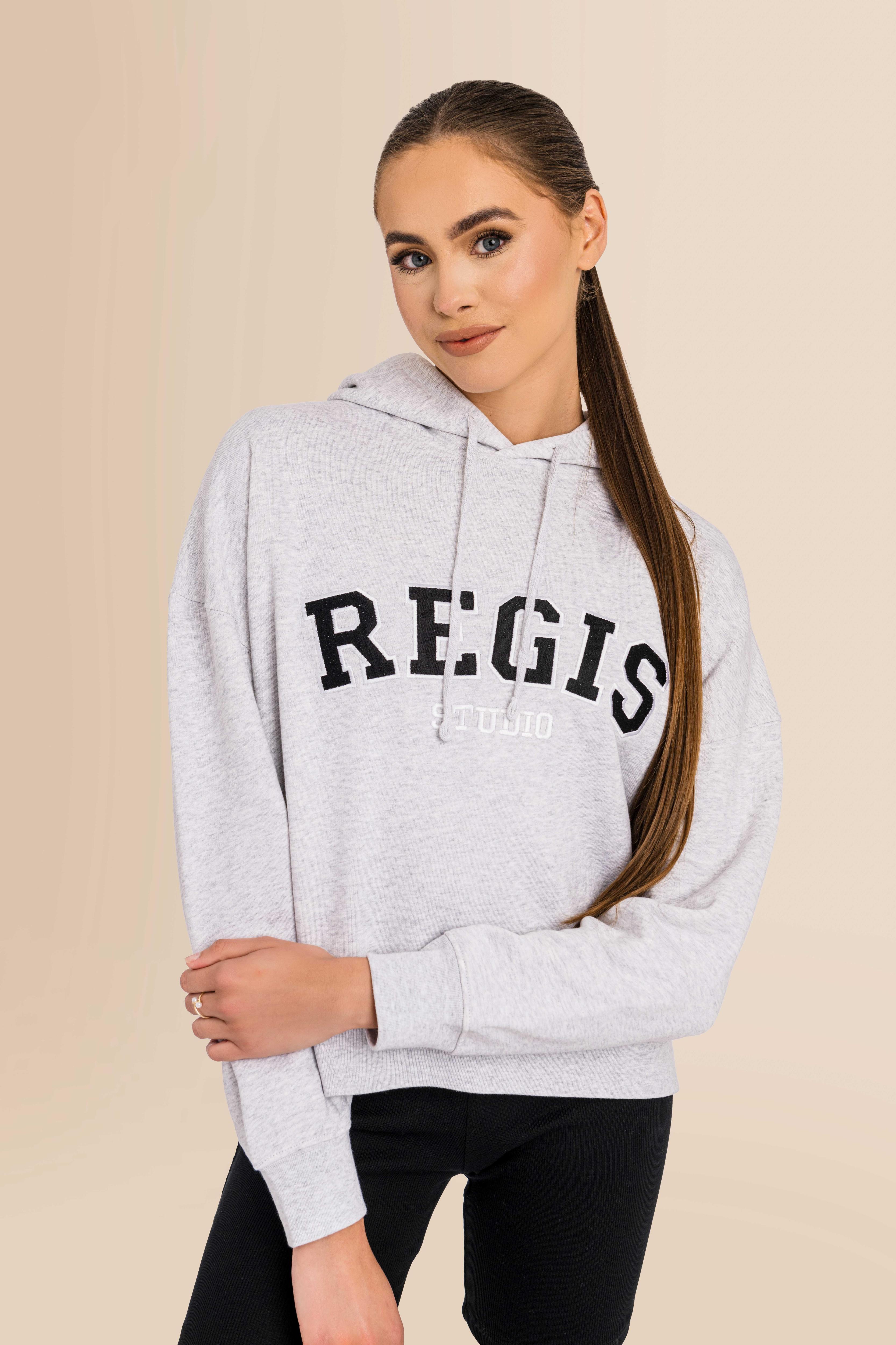 Premium Women's Organic Brushed Cotton Hoodie - Cool Heather Grey