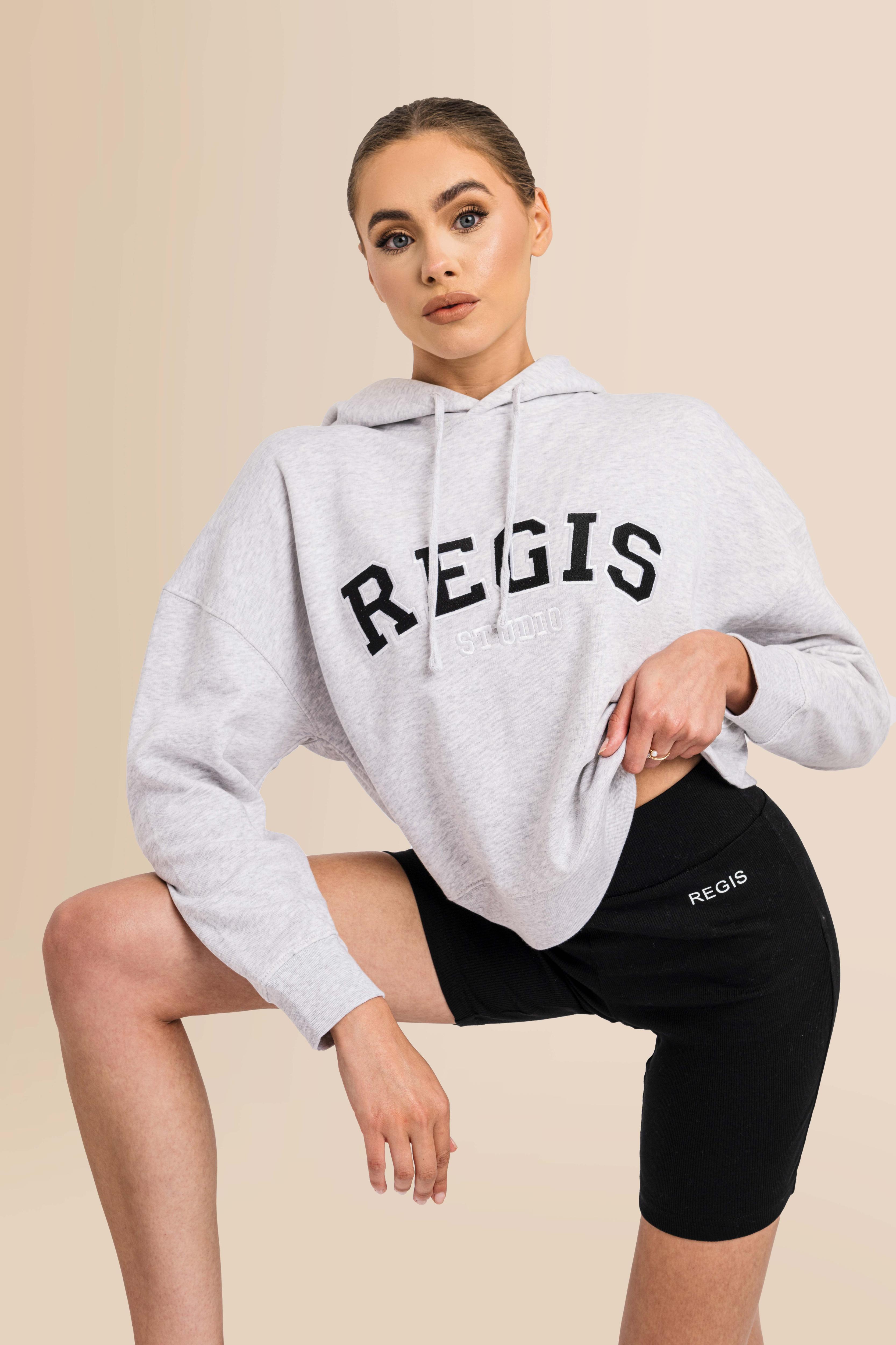 Premium Women's Organic Brushed Cotton Hoodie - Cool Heather Grey