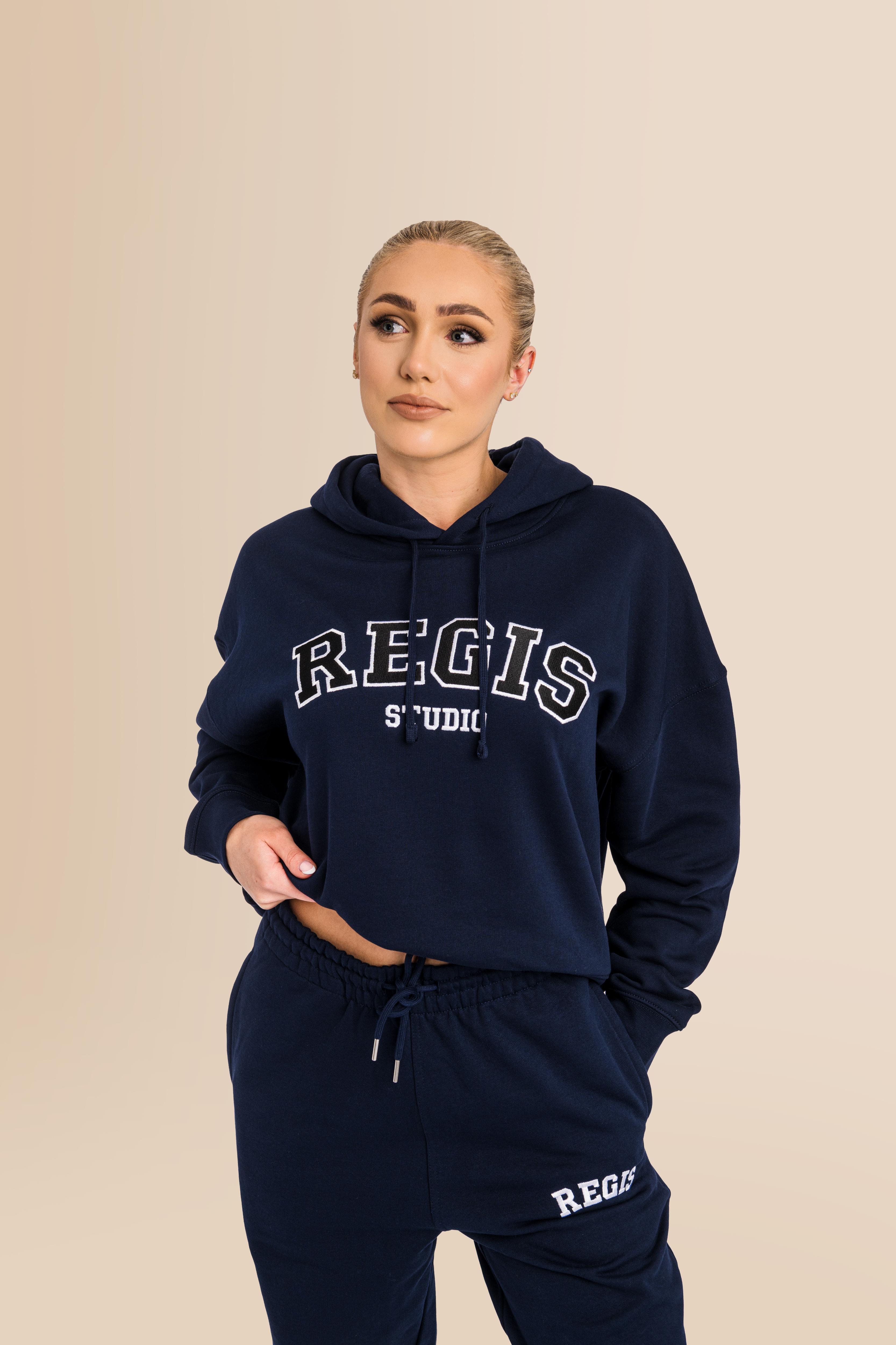 Premium Women's Organic Brushed Cotton Hoodie - French Navy
