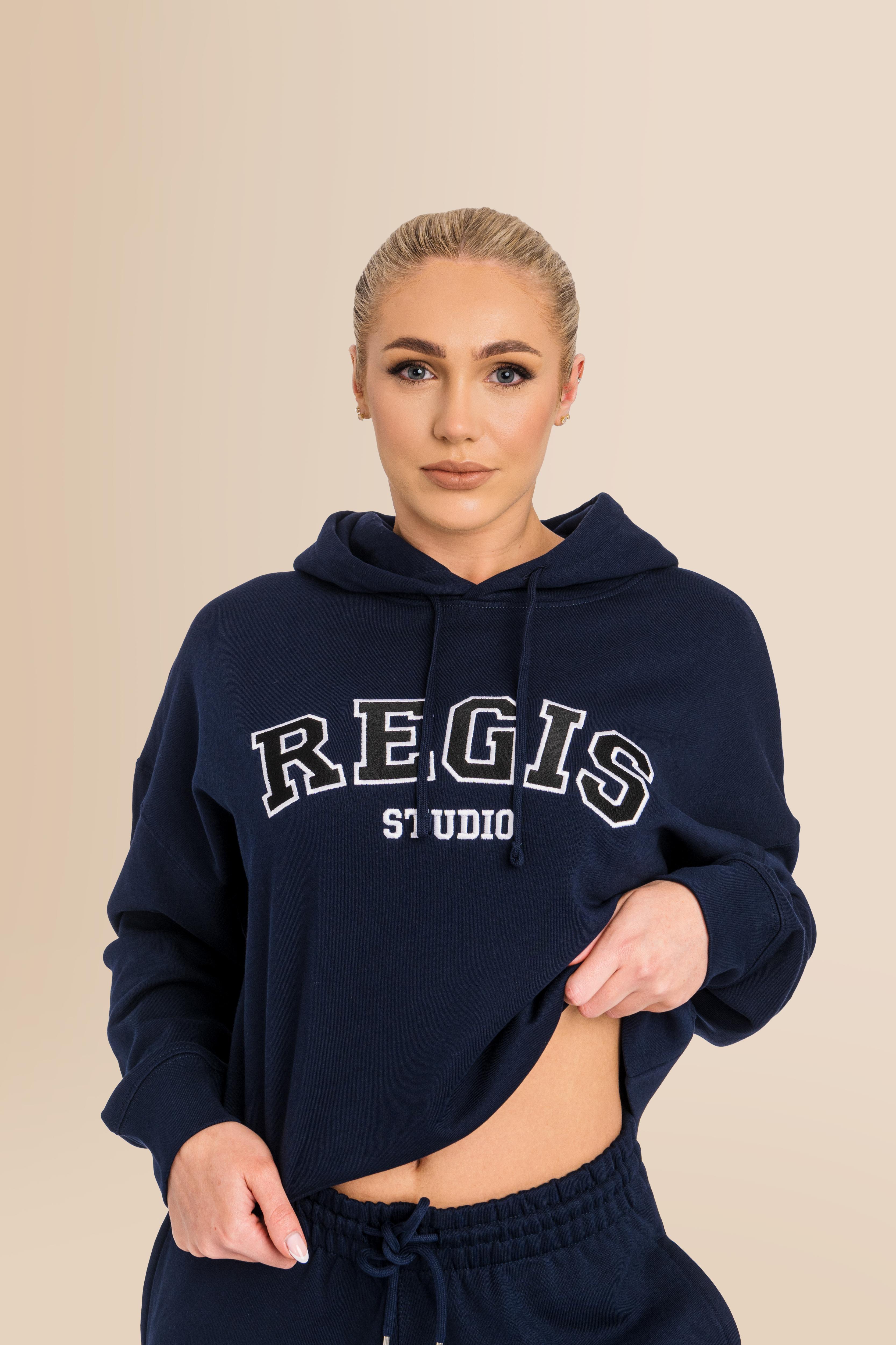 Premium Women's Organic Brushed Cotton Hoodie - French Navy
