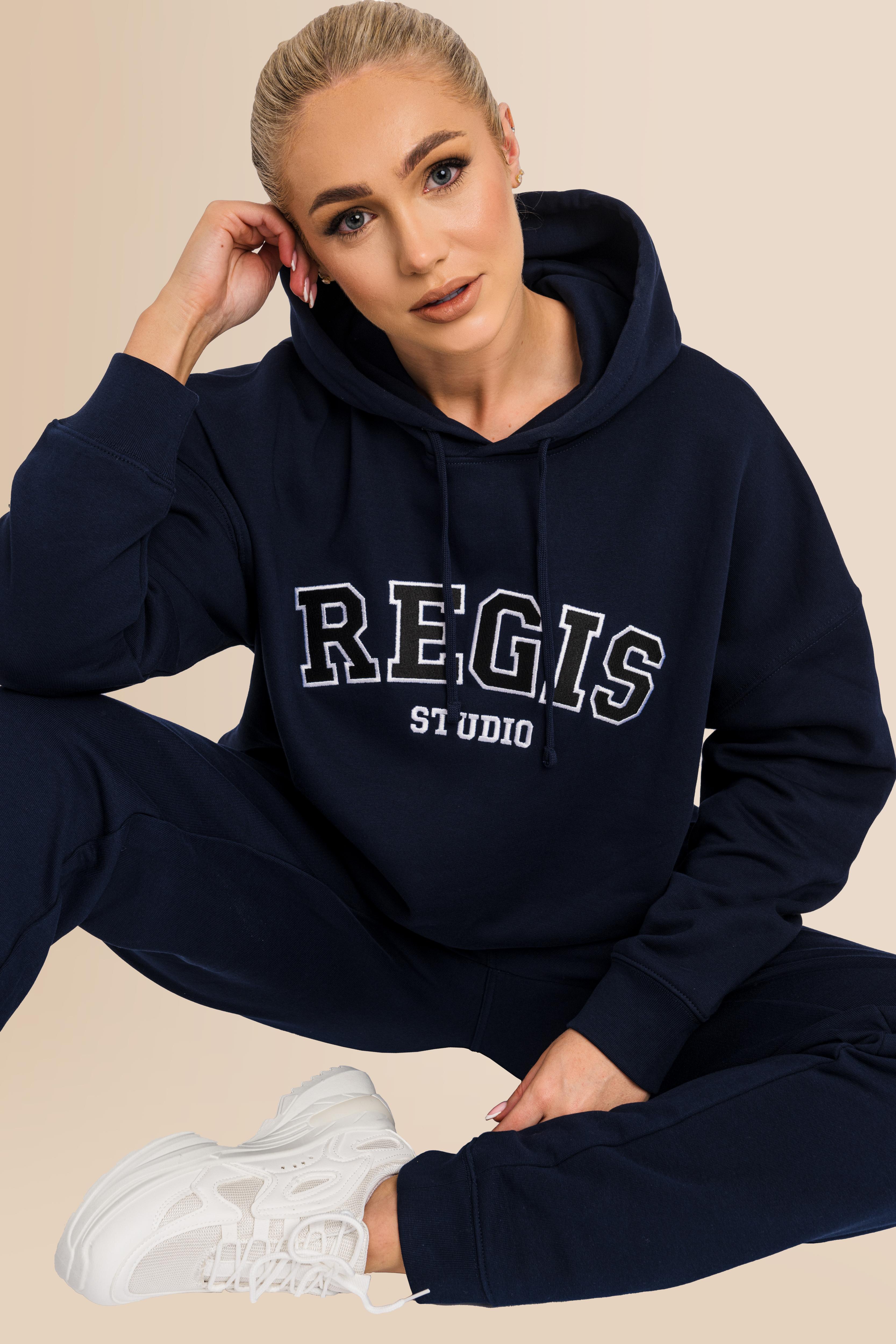 Premium Women's Organic Brushed Cotton Hoodie - French Navy
