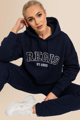 Premium Women's Organic Brushed Cotton Hoodie - French Navy