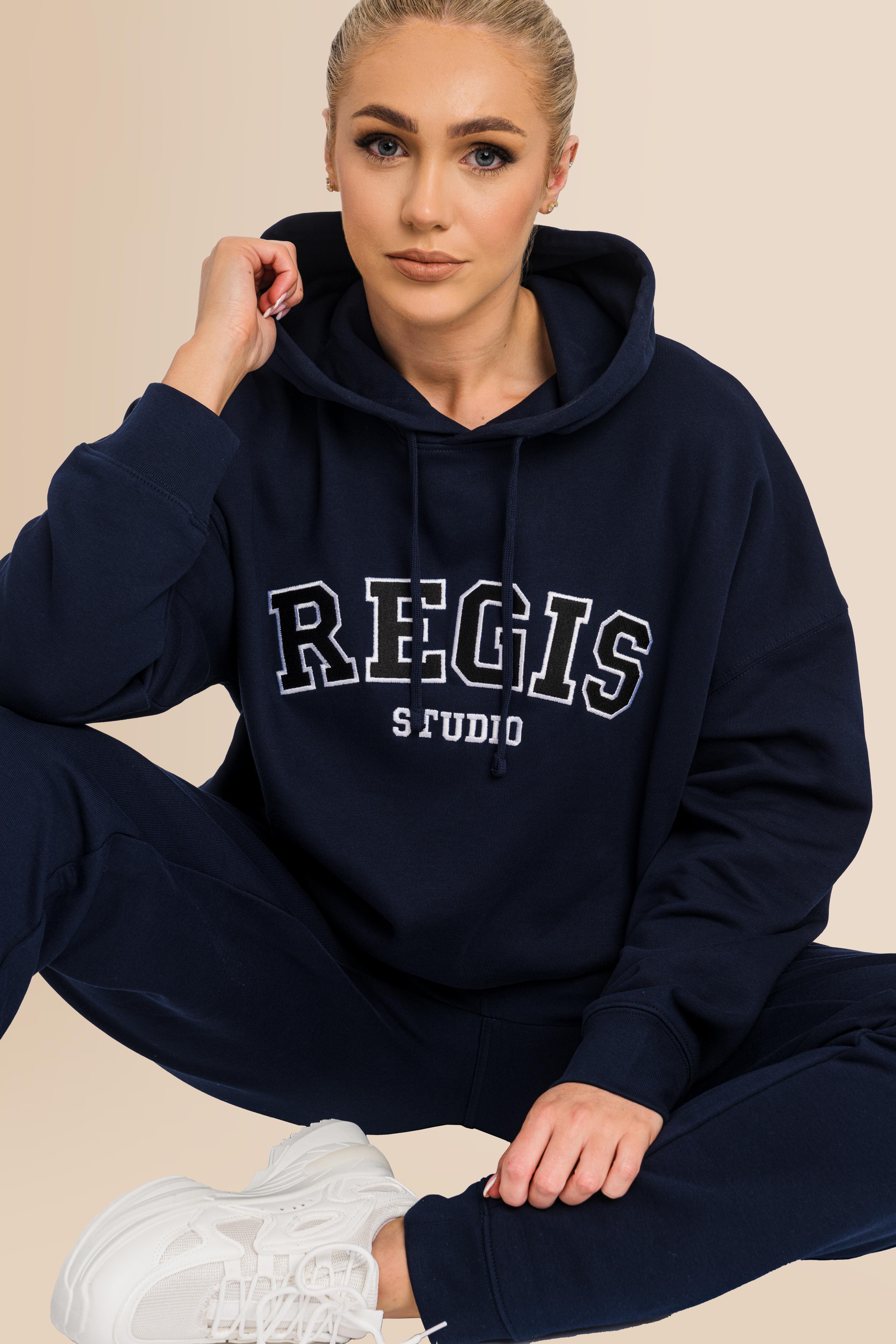 Premium Women's Organic Brushed Cotton Hoodie - French Navy