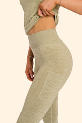 Women's Ribbed Multi-Sport Leggings - Sage green