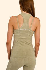 Women's Recycled Seamless 3D Fit Multi-Sport Flex Vest - Sage Green