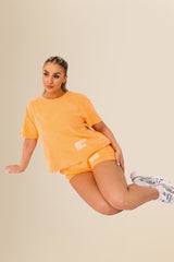 Women's Terry Towel Oversized T-Shirt – Organic Cotton Blend - Apricot