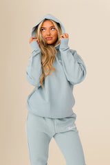 Unisex Oversized Organic Hooded Sweatshirt - Eco-Conscious Comfort - Jade Green